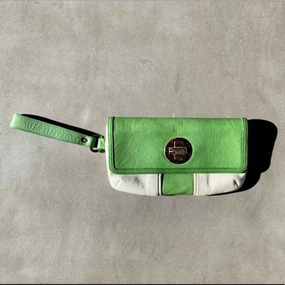 Kate Spade - Green / White Wristlet